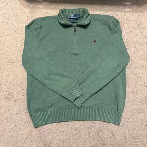 Polo Ralph Lauren Men's Green Quarter-Zip Sweater